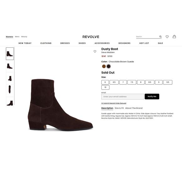 Steve Madden Dusty Boot in Chocolate Brown Suede - Picture 9 of 9